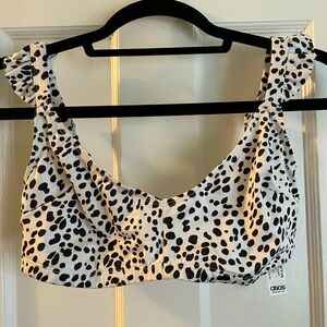 Black and White Print ASOS Bikini Top 34 DD/E